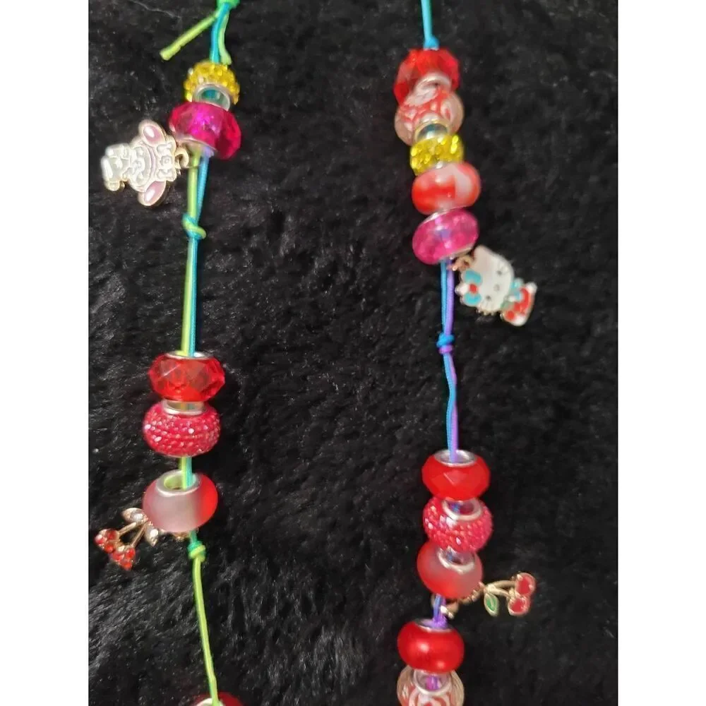 Handmade beaded lanyard keychain